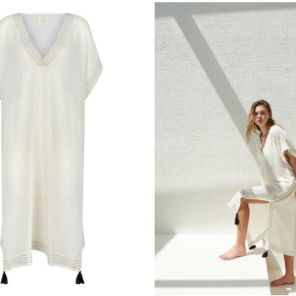 The Handloom Kaftan Kimono Flowy Breezy Summer to the Maxi Dress - Picture 7 of 10